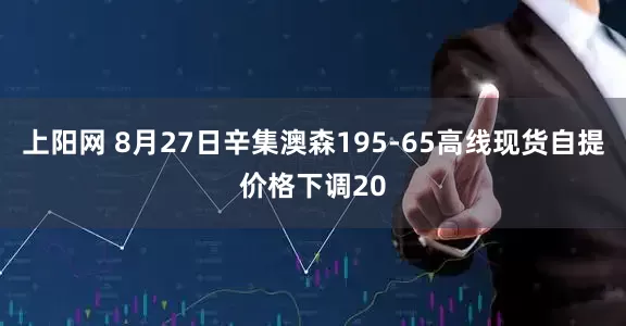 上阳网 8月27日辛集澳森195-65高线现货自提价格下调20